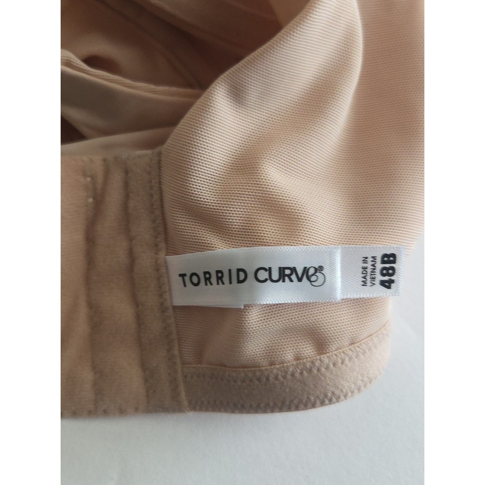 Torrid Bra Full Coverage Balconette Nude Lightly Lined 360 Back Smoothing 48B - Picture 6 of 8